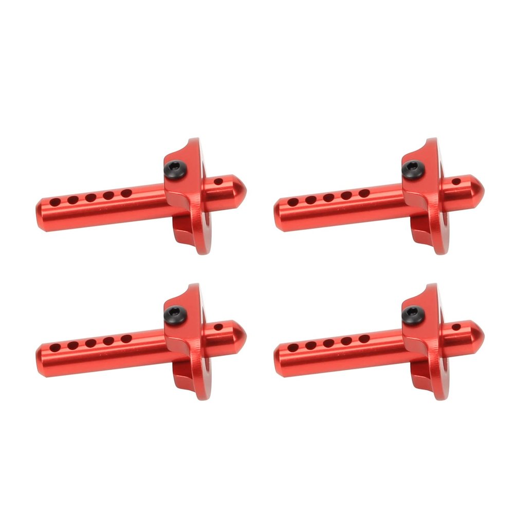 RCAWD Aluminum Alloy Body Post Set for 1-10 Arrma 3s Blx&Mega550 Granite 1-7 1-8 Blx Cars(Red)
