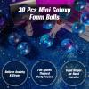30 Pcs Galaxy Stress Ball Bulks for Kids Adults, 2.5 Inch Galaxy Party Favor Gift Decorations Space Theme Stress Balls with Storage Bag for School Stress Relief, Ball Games view 2