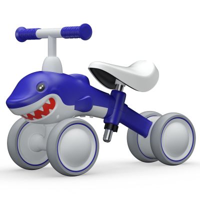 YGJT Baby Balance Bikes Seat Adjustable Toddler Riding Toy for 1 + Year Old Boys Girls, 12-48 Months Baby's First Bike First Birthday Blue Shark