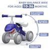 YGJT Baby Balance Bikes Seat Adjustable Toddler Riding Toy for 1 + Year Old Boys Girls, 12-48 Months Baby's First Bike First Birthday Blue Shark view 2