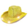 YADIRF Led Hat Cowboy Sequin Party Cap Flashing Light Up Dance Party Cowboy For Halloween Costume Cosplay Holiday (Yellow) view 3