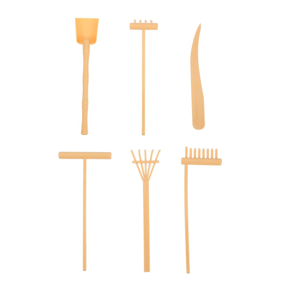 6pcs Mini Zen Garden Rake Kit Sand Rakes Toys Crafts Zen Ornaments for Home Tabletop Decor
