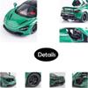 Alloy Collectible Green McLaren 720s Toy Car Model Pull Back DieCast Vehicle with Lights and Sound view 3