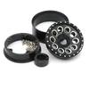 HOBBYSOUL 1.9 Beadlock Wheels and Tires Set 120mm Soft Sticky Mud slingers 1.9 Tires Wheels Black Rims for 1/10 rc Crawler Traxxas TRX4 Axial SCX10, (4 Pack) view 3
