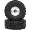 HOBBYSOUL 1.9 Crawler Tires and Wheels 120mm Soft Sticky 1.9 Mud Slingers Tires & 1.9 Beadlock Wheels Silver Rim for 1/10 RC Crawler Traxxas TRX4 Axial SCX10, (4 Pack) view 3