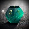 Haxtec Gemstone DND Dice Set Emerald Green Cat Eye Stone Dice with Dice Case Compatible with Dungeons and Dragons Role Playing Games DNDGift view 2