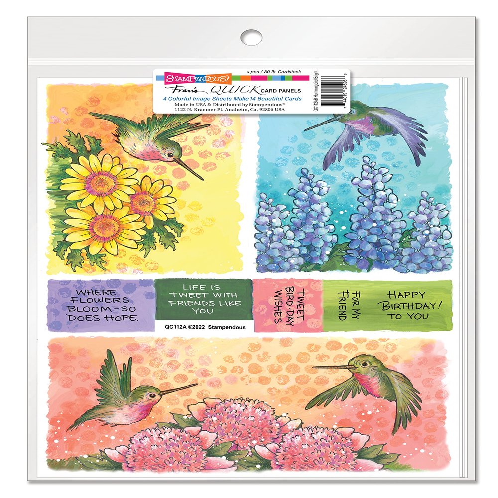 Stampendous Quick Hummingbird Bright Card Making Set, Various