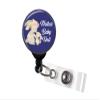 Retractable Badge Reel - Mother Baby Unit Bunnies - Badge Holder with Swivel Clip/Mother Baby Unit/Baby Nurse view 1