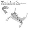 RC Car Exhaust Pipe, Stainless Steel Simulation Gas Vent Upgrade Parts compatible with SCX10 III 1:10 Scale Model view 3
