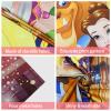 Princess Backdrop,7x5 FT Princess Banner Princess Background Cartoon Princess Theme Birthday Party Backdrop Supplies & Decor for Girls view 3
