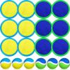 Charniol Kids Toys Toss and Catch Game Set Beach Game Outdoor Ball Sports Games Toss and Catch Ball Nylon Toys for Kids Adults(Blue Yellow,Blue Green,6 Paddles 3 Balls) view 1