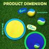 Charniol Kids Toys Toss and Catch Game Set Beach Game Outdoor Ball Sports Games Toss and Catch Ball Nylon Toys for Kids Adults(Blue Yellow,Blue Green,6 Paddles 3 Balls) view 2