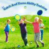 Charniol Kids Toys Toss and Catch Game Set Beach Game Outdoor Ball Sports Games Toss and Catch Ball Nylon Toys for Kids Adults(Blue Yellow,Blue Green,6 Paddles 3 Balls) view 4