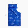 Wake In Cloud - Toddler Nap Mat with Pillow and Blanket, for Kids Boys Ages 3 Plus in Kindergarten Daycare Preschool, Roll Up Sleeping Bag, Jurassic Dinosaur Dino, Blue, Standard view 2