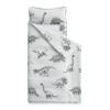 Wake In Cloud - Toddler Nap Mat with Pillow and Blanket, for Kids Boys Ages 3 Plus in Kindergarten Daycare Preschool, Roll Up Sleeping Bag, Jurassic Dinosaur Dino, Grey, Standard view 1