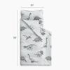 Wake In Cloud - Toddler Nap Mat with Pillow and Blanket, for Kids Boys Ages 3 Plus in Kindergarten Daycare Preschool, Roll Up Sleeping Bag, Jurassic Dinosaur Dino, Grey, Standard view 2