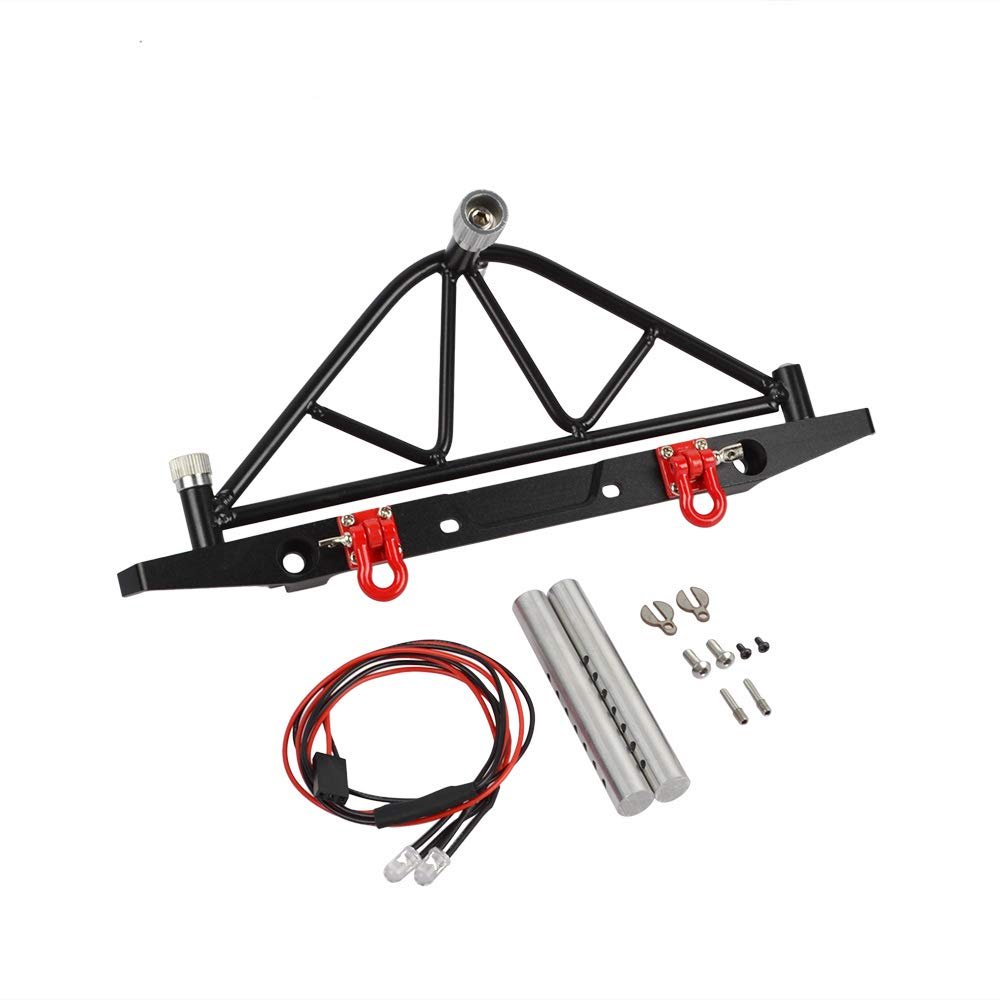 Replacement Part For RC 1/10 Rear Bumper With Spare Tire Rack Carrier Taillights Upgrade Parts For Redcat GEN8 - (Color: Spare Tire Carrier)