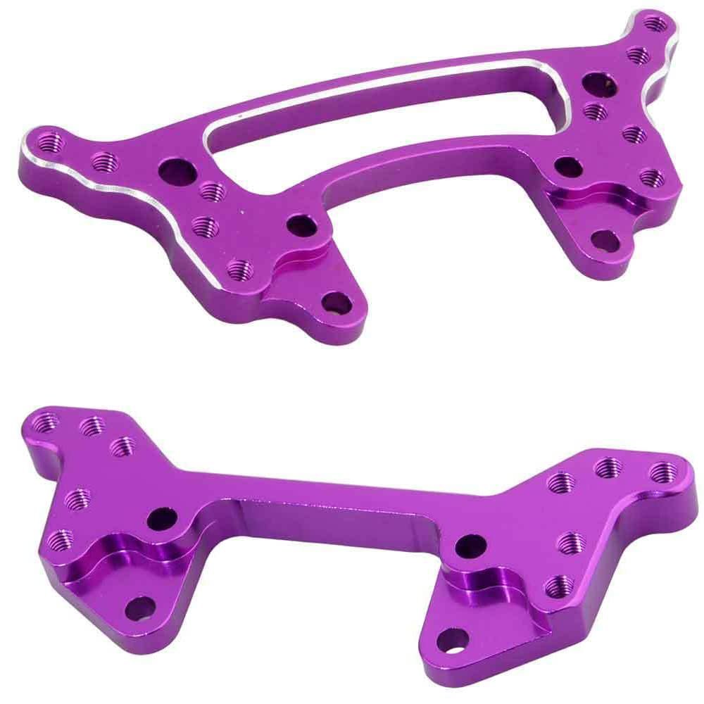 Replacement Part For RC 102022 102023 (02035+02042) Aluminum Front & Rear Shock Tower For 1:10 On-Road Car - (Color: Purple)