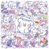 50Pieces Kawaii Rabbit Stickers for Kids Cute Waterproof Vinyl Stickers for Laptops Skateboard Computer Bicycle Car Water Bottles DIY Decals view 1