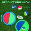 Kids Toys Toss and Catch Game Set 12 Paddles 6 Balls Beach Outdoor Sports Games Toss Ball Set with Paddles Nylon Catch Toys for Kids PE Recess Adults Beach Playground (Blue Green, Pink Green) view 2