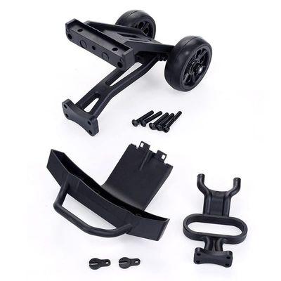 Replacement Part For 2 Set For 1/8 Zd Racing 9116 08427 Rc Car Parts Accessories: 1 Set 8482 Head Wheel Set & 1 Pcs 8481 Front Bumper Set - (Color: Black)