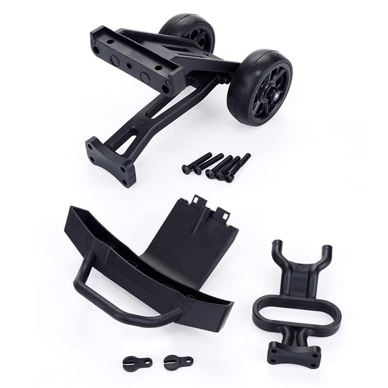 Replacement Part For 2 Set For 1/8 Zd Racing 9116 08427 Rc Car Parts Accessories: 1 Set 8482 Head Wheel Set & 1 Pcs 8481 Front Bumper Set - (Color: Black)
