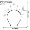 Yinder 8 Pcs Star Moon Headband Ramadan Costume Accessories Silver Birthday Party Hair Hoop for Women Wedding Cosplay view 2