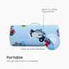 Wake In Cloud - Toddler Nap Mat with Pillow and Blanket, for Kids Boys in Kindergarten Daycare Preschool Pre K, Roll Up Sleeping Bag, Cars Vehicles Trains Airplanes, Light Blue, Standard view 3