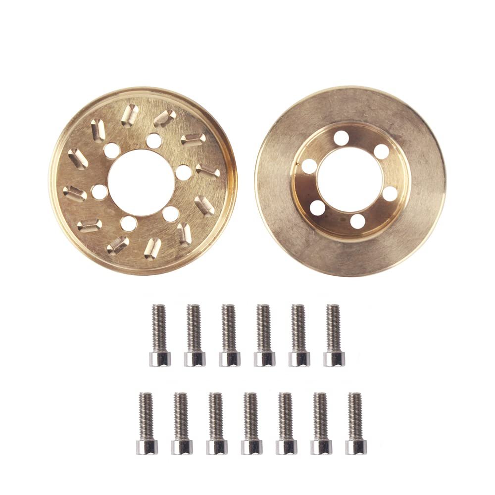 Replacement Part For Metal Brass Brake Disc Weights 1.9 2.2inch Wheel Part 2PCS For SCX10 90046 D90