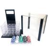 Yuanhe Deluxe Acrylic Poker Chip Case - 1000 Chips Capacity, 10 Chip Racks/Trays view 3