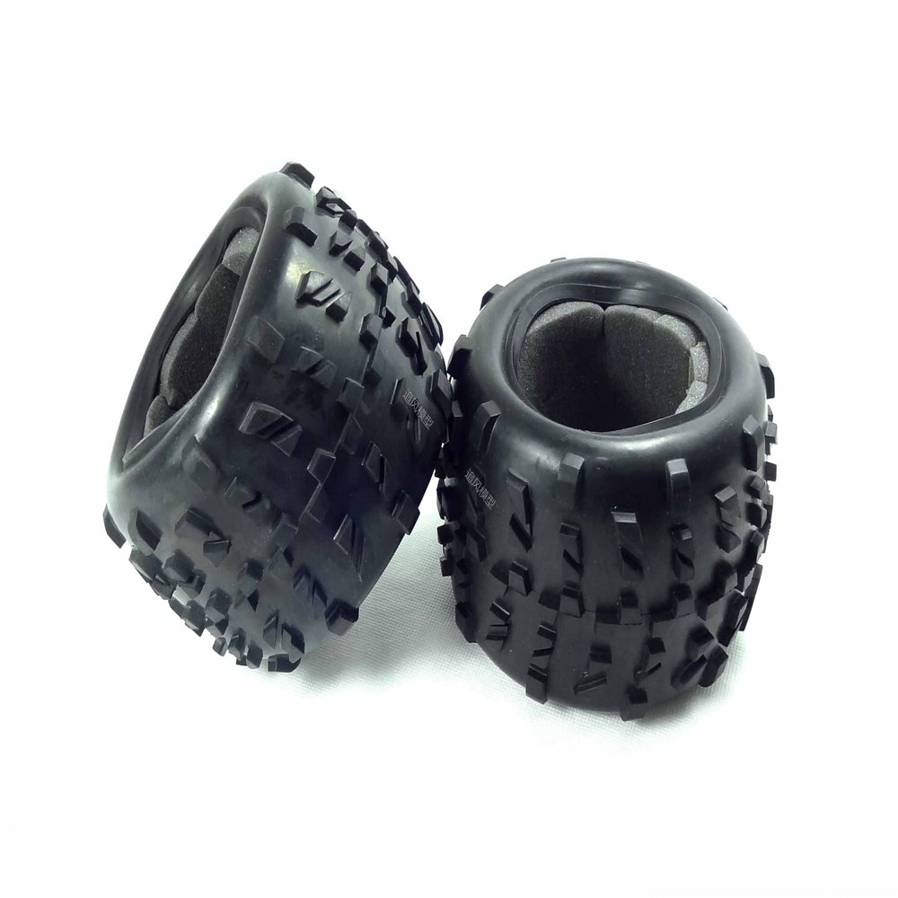 RC RC CAR PARTS 62011 Tyres 2 Pcs 1/8 Scale For Trucks & Truggies