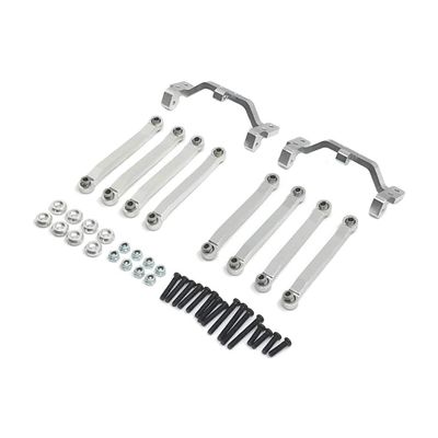 Replacement Part For 8pcs RC Pull Rod And Pull Rod Seat For MN90 MN99S Model Buggy Car DIY Accs - (Color: Silver)