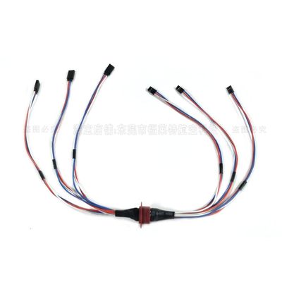 Replacement Part For MPX8 Pin Multi Servo Wire Extension 2 3 4 Wires Version Aileron Flap Gear Brake Assembly 60AWG For Turbine - (Color: 3 Wires)