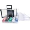Yuanhe Deluxe Acrylic Poker Chip Case Poker Chip Carrier(600 Chips Capacity)-With 6 Chip Racks/Chip Trays view 3
