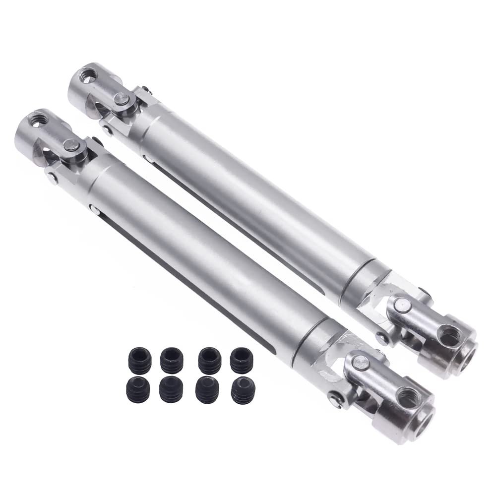 Replacement Part For 2pcs Alloy + #45 Steel Center CVD Drive Shaft Set For 1-10 RGT 86100 86110 FTX5579 Outback Fury Crawler Parts - (Color: Silver)
