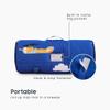 Wake In Cloud - Toddler Nap Mat with Pillow and Blanket, for Kids Boys Ages 3 Plus in Kindergarten Daycare Preschool, Roll Up Sleeping Bag, Colorful Toy Airplanes, Blue White, Standard view 3