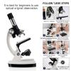 Lab Microscope Slides 100X-1200X-1200X Gifts for Biological Microscope Metal Body with Phone Holder Microscope Parts (Magnification : 100X-600X-1200X) view 2