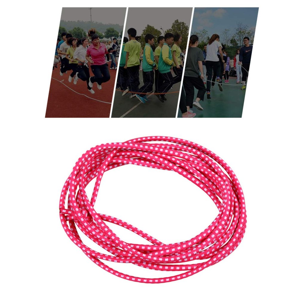 NUOBESTY Boy Girl Jump Rope Toys Elastic for Outdoor Fun for School Playground Activities Soft and Comfortable Design for Boys and Girls and White