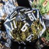 KERWELLSI Resin DND Dice Set, Single Giant 33mm D20 Dice with Gift Box, Role Playing Polyhedral Nature Mountain Sharp Edged D&D Dice view 1