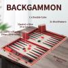15 Inches Backgammon Sets for Adults Leather Travel Backgammon Set with American Flag Design Claasic Backgamon Board Game for Friends Party or Family Game Night view 3