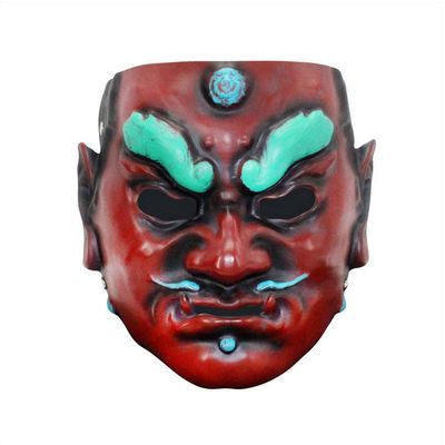 asky Resin Japanese Mask Hannya NOH Kabuki Devil Demon Oni NOH Halloween Helmet Cosplay Prop