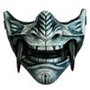 asky Japanese Hannya Mask Demon Oni Samurai NOH Kabuki Prajna Devil Half Face Mask Cosplay (Grey), Gray view 1