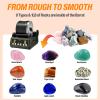 KoolStone C1 Rock Tumbler Kit - Professional Large 2.5LB Capacity, Up to 5X More Noise Cancelling, Adjustable Timer & Speed with Full Accessories & Memory Function view 2
