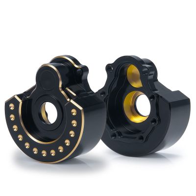 AXSPEED 2pcs 1/10th Brass Counterweight Black Portal Drive Housing Steering for TRX-4 TRX-6 Crawler Car Upgrade Parts (A)