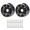 AXSPEED 2pcs 1/10th Brass Counterweight Black Portal Drive Housing Steering for TRX-4 TRX-6 Crawler Car Upgrade Parts (B) view 1