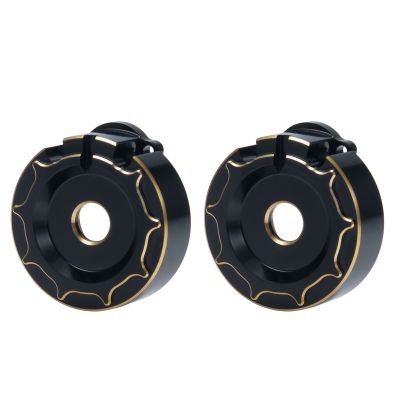 AXSPEED 2pcs 1/10th Brass Counterweight Black Portal Drive Housing Steering for TRX-4 TRX-6 Crawler Car Upgrade Parts (C)