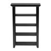 Toyvian Miniature Furniture Model Black Flower Shelf Bookcase 4-Layer Dollhouse Bookcase for Kids Indoor Mini Decor and Educational Play view 1