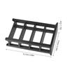 Toyvian Miniature Furniture Model Black Flower Shelf Bookcase 4-Layer Dollhouse Bookcase for Kids Indoor Mini Decor and Educational Play view 2