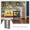 Toyvian Miniature Furniture Model Black Flower Shelf Bookcase 4-Layer Dollhouse Bookcase for Kids Indoor Mini Decor and Educational Play view 3