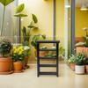 Toyvian Miniature Furniture Model Black Flower Shelf Bookcase 4-Layer Dollhouse Bookcase for Kids Indoor Mini Decor and Educational Play view 4